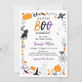 Halloween Little Boo Baby Dusche Einladung