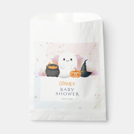 Halloween Little Boo Baby Dusche Geschenktütchen (Vorderseite)