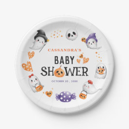 Halloween Little Boo Baby Dusche Niedliche Geister Pappteller