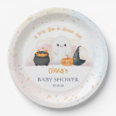 Halloween Little Boo Baby Dusche Pappteller (Vorderseite)