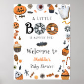 Halloween Little Boo Baby Dusche Willkommen Poster (Vorne)