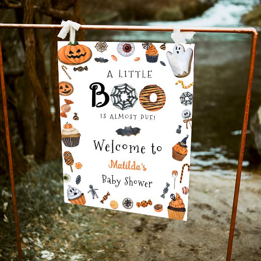 Halloween Little Boo Baby Dusche Willkommen Poster