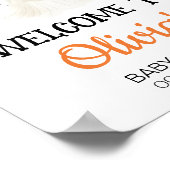 Halloween Little Boo Baby Dusche Willkommen Poster (Ecke)