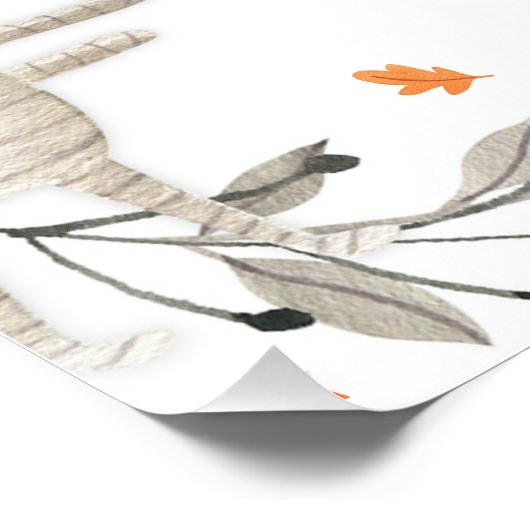 Halloween Little Boo Baby Dusche Willkommenspender Poster (Ecke)