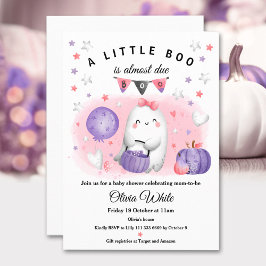 Halloween Little Boo Baby Girl Dusche Einladung