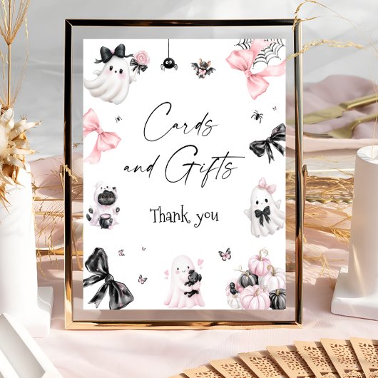 Halloween Little Boo Baby Shower Cards und Geschen Poster