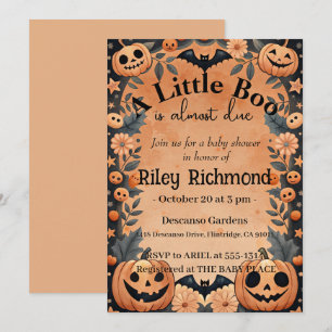 Halloween Little Boo Baby Shower Einladung