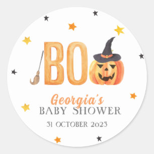 Halloween Little BOO Babydusche Runder Aufkleber