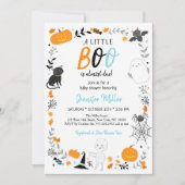 Halloween Little Boo Boy Baby Dusche Einladung (Vorderseite)