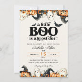Halloween Little Boo Fall Pumpkin Baby Dusche Einladung (Vorderseite)