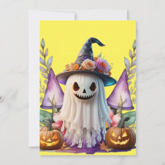 Halloween Little Boo Gender Neutral Baby Dusche Einladung (Rückseite)