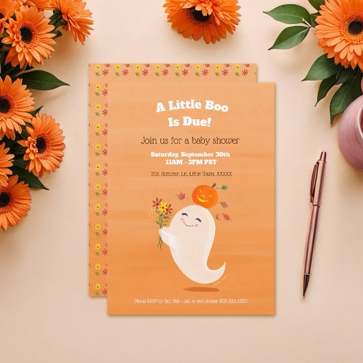 Halloween Little Boo Gender Neutral Baby Dusche Einladung