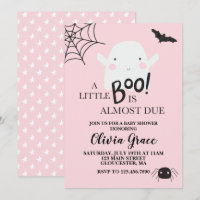 Halloween Little Boo Ghost Baby Dusche Pink