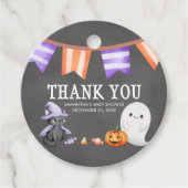 Halloween Little Boo Ghost Baby Dusche Runde Geschenkanhänger (Vorderseite)