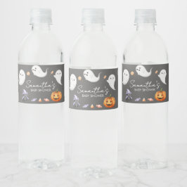 Halloween Little Boo Ghost Baby Dusche Wasserflaschenetikett
