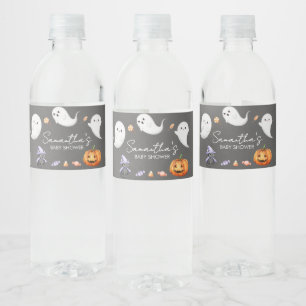 Halloween Little Boo Ghost Baby Dusche Wasserflaschenetikett