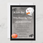 Halloween Little Boo Ghost Boy Baby Dusche by Mail Einladung (Vorderseite)