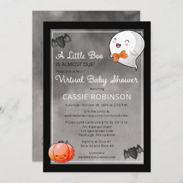 Halloween Little Boo Ghost Boy Virtual Baby Dusche Einladung