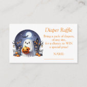 Halloween Little Boo Ghost Diaper Raffle Ticket Begleitkarte (Vorderseite)