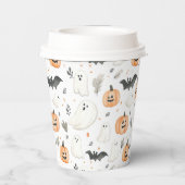 Halloween Little Boo Ghost Niedlich Baby Dusche Pappbecher (Rückseite)