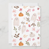 Halloween little boo Ghosts Cute kids 2nd birthday Einladung (Rückseite)