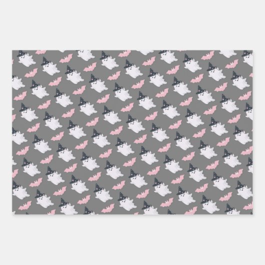 Halloween Little Boo Ghosts Geschenkpapier Set (Vorderseite 3)