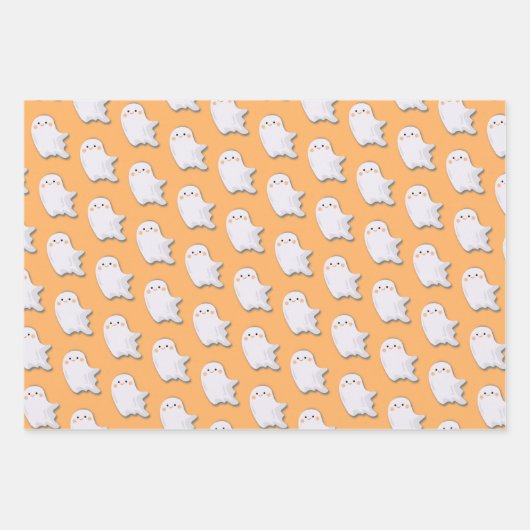 Halloween Little Boo Ghosts Geschenkpapier Set (Vorderseite)