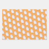 Halloween Little Boo Ghosts Wrapping Paper Sheets Geschenkpapier Set (Vorderseite)
