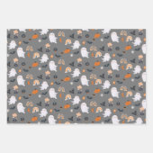 Halloween Little Boo Ghosts Wrapping Paper Sheets Geschenkpapier Set (Vorderseite 2)