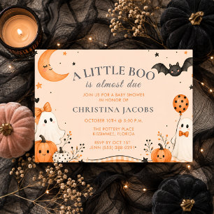 Halloween Little Boo ist bald fällig Baby-Party Einladung