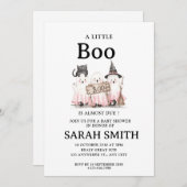 Halloween Little Boo ist beinahe Due Baby Shower I Einladung (Vorne/Hinten)