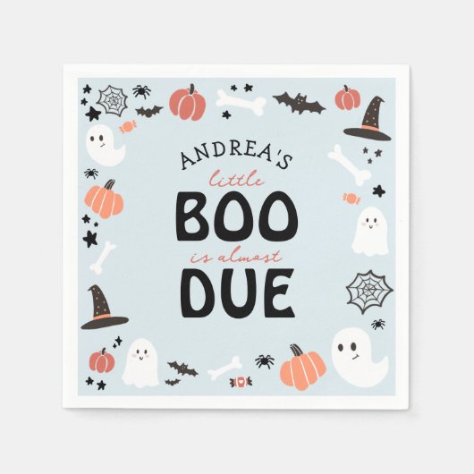 Halloween Little Boo ist fast Due Baby Boy Dusche Serviette (Vorderseite)