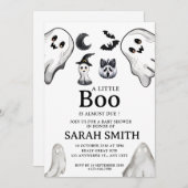 Halloween Little Boo ist fast Due Baby Dusche Einladung (Vorne/Hinten)