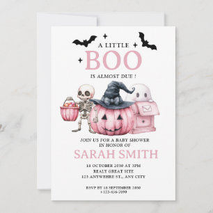 Halloween Little Boo ist fast Due Baby Dusche Einladung