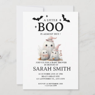 Halloween Little Boo ist fast Due Baby Dusche Einladung