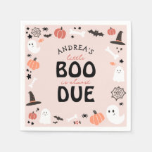 Halloween Little Boo ist fast Due Baby Dusche
