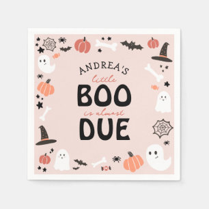 Halloween Little Boo ist fast Due Baby Dusche Serviette