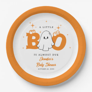 Halloween Little Boo Niedlich Neutral Baby Dusche Pappteller