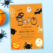 Halloween Little Boo Orange Babydusche Einladung