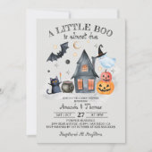 Halloween Little Boo Pumpkin Baby Shower Einladung (Vorderseite)