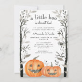 Halloween Little Boo Pumpkin Fall Babydusche Einladung (Vorderseite)