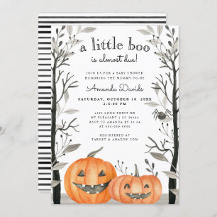 Halloween Little Boo Pumpkin Fall Babydusche Einladung