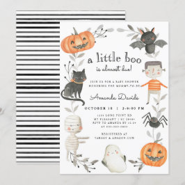 Halloween Little Boo Pumpkin Niedliche Fall Baby D Einladung