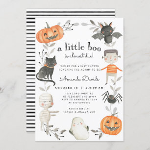 Halloween Little Boo Pumpkin Niedliche Fall Baby D Einladung