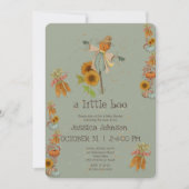 Halloween Little Boo Scarecrow Niedliche Babydusch Einladung (Vorderseite)