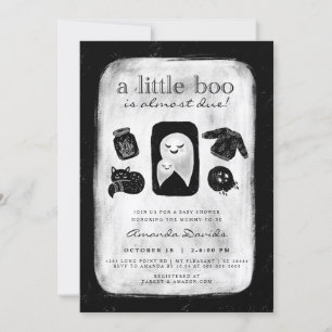 Halloween Little Boo Skull Sprinkle Baby Dusche in Einladung