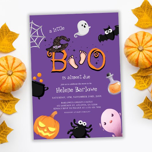 Halloween Little Boo Spooky Baby Dusche Einladung