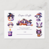 Halloween Little Boo Theme Diapper Raffle Begleitkarte (Vorderseite)