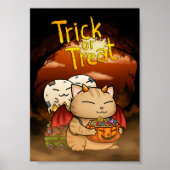 Halloween Little Devil Cat Poster (Vorne)