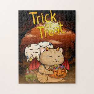 Halloween Little Devil Cat Puzzle
